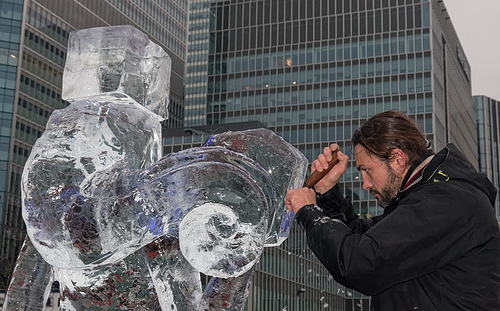 London ice sculpting festival