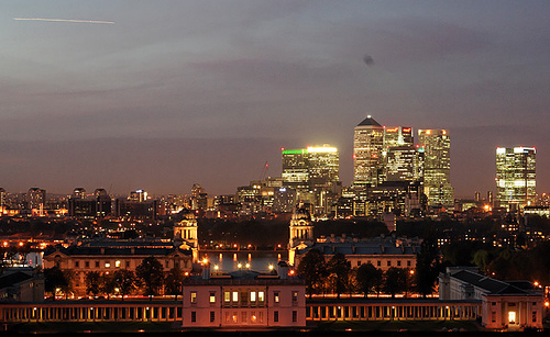 Canary Wharf from Greenwich park